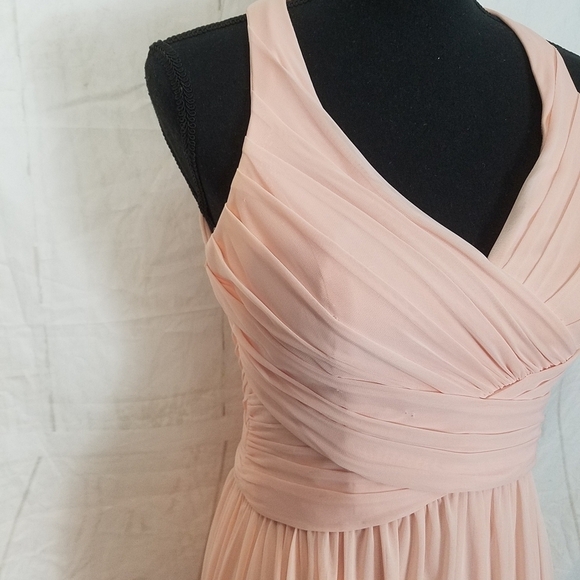 Davids bridal Bellini special occasion criss cross back halter dress size 4 - Picture 8 of 14